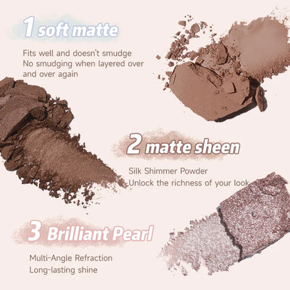 6 Color Earth Tone Eyeshadow Palette Waterproof-3