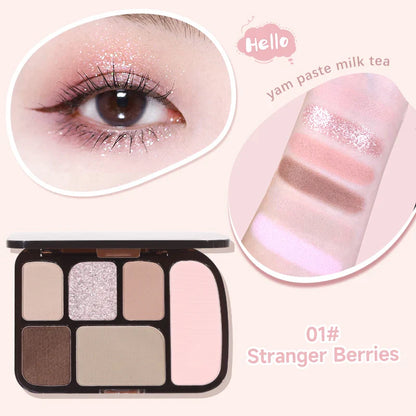 6 Color Earth Tone Eyeshadow Palette Waterproof-6