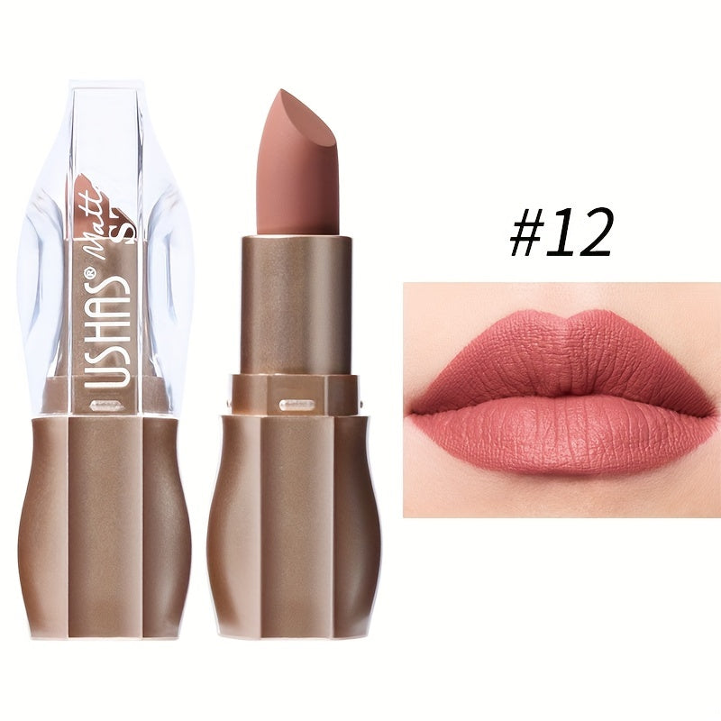 Kissable Colors: 12 Matte Long-Lasting Lipsticks-14
